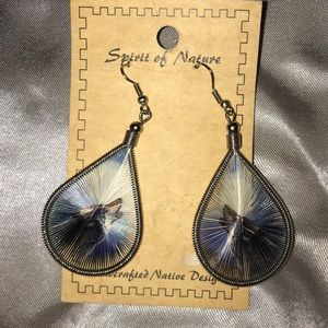 Handcrafted wolf earrings